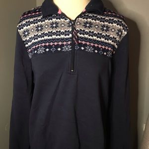 Half zip pull over